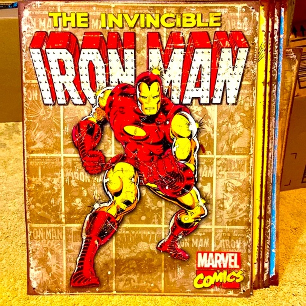 THE INVINCIBLE IRON MAN MARVEL COMICS RETRO TIN SIGN